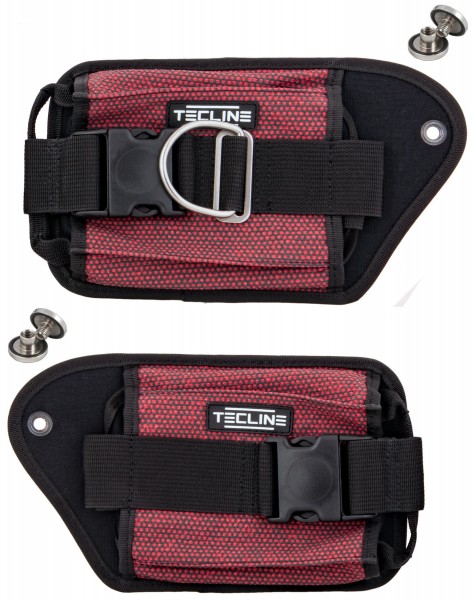 Tecline Bleitaschen System "Kevlar Rot"