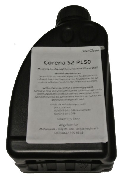 Atemluft Kompressor Öl Shell Corena S2 P150 (500ml)