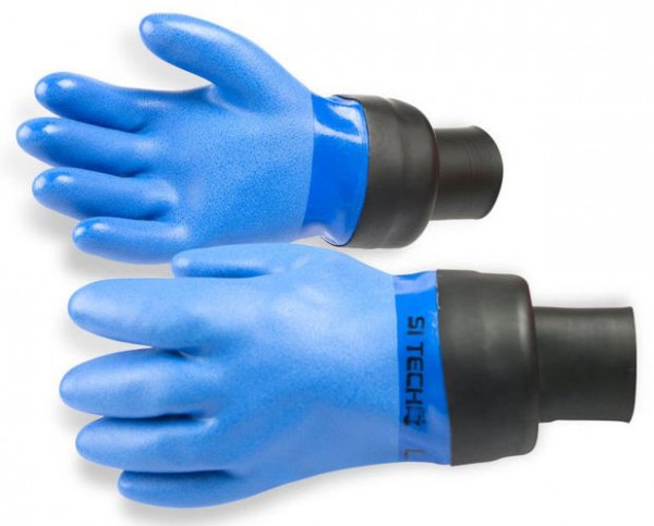 SiTech Latex Handschuhe mit Manschette Trocken (Blau)